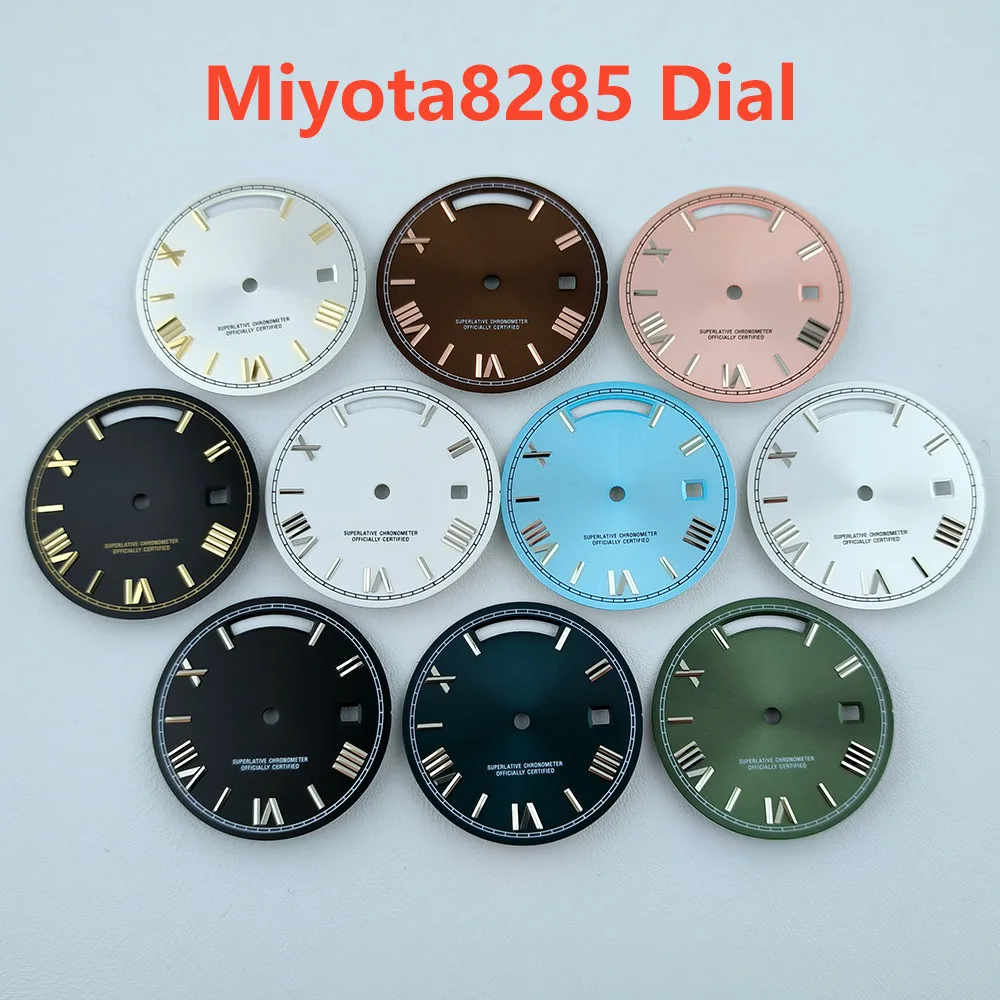 31mm Miyota8285 dial Custom logo Green luminous Dial watch dial suitable for Miyota8285 movement watch accessories repair tools