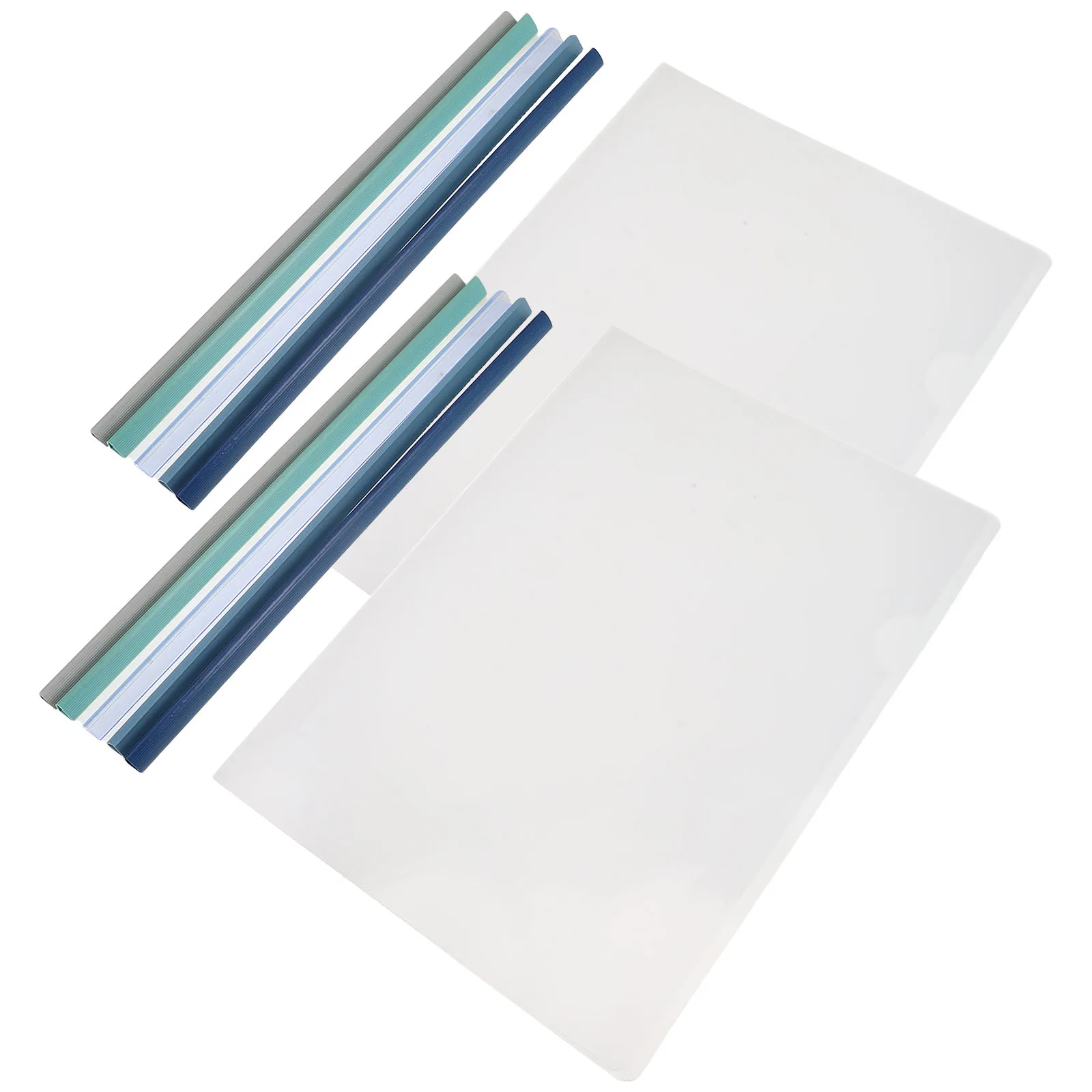

10 Pcs Slide Binder File Folders Large Capacity Transparent Plastic Document ganizer Magazine Holder Desk Storage A4 Size