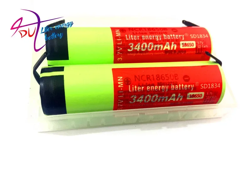 4 Ncr18650b pçs/lote Litro Bateria De Energia 100% Novo Original 3.7v 3400mah Bateria De Lítio Recarregável Baterias Diy Folha de Níquel