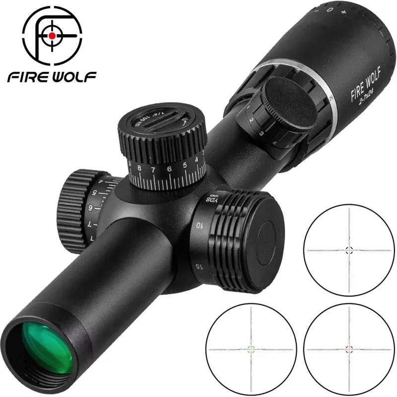 

Оптический прицел Fire Wolf 2-7X24 тактический для охоты с креплениями 11 мм и 20 мм, с подсветкой