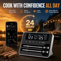 Termómetro Inalámbrico Bluetooth Xinsio para Carne, Lectura Instantánea con Pantalla LCD, Compatible con Aplicación Móvil Inteligente para Horno, Ahumador, Parrilla