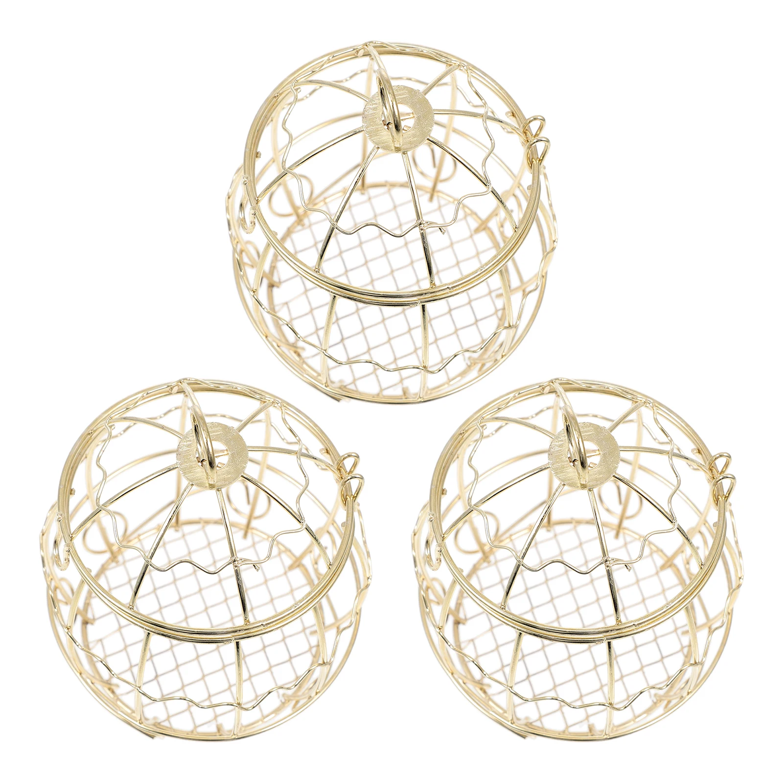 

3pcs Hanging Suet Feeder Bird Squirrel Proof Garden Decor Iron Wire Durable Smooth Outdoor Feeder Balcony Yard Lawn