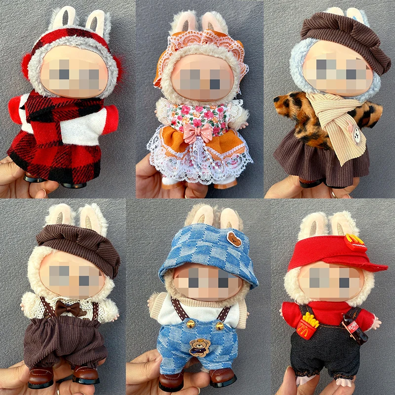 

Fashion Cute LABUBU Clothes for Idol Dolls 15/17cm Plush Doll Universal Clothes Accessories