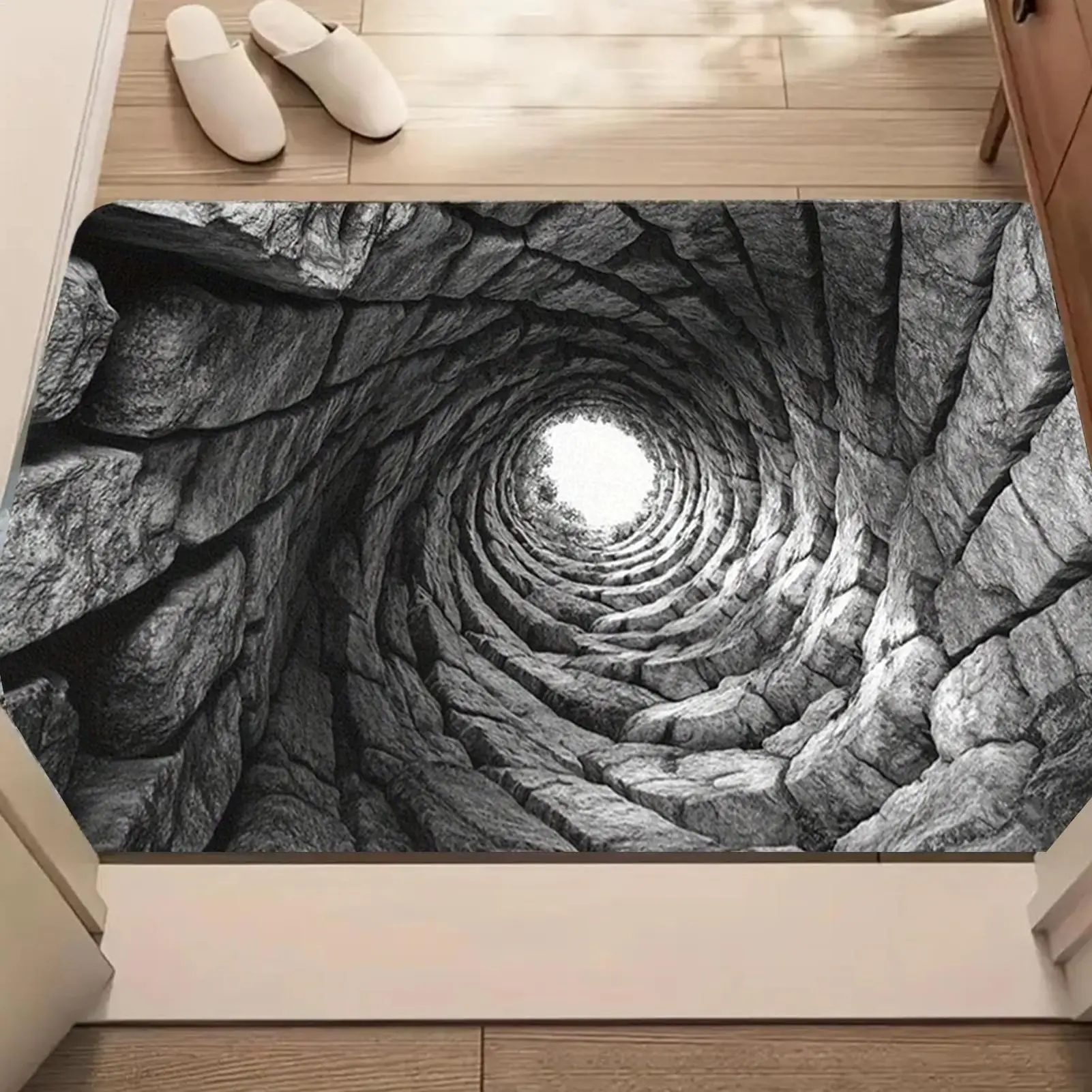3D Optical Illusion Crack Vortex Deep Hole Carpet Decor Floor Mat Bedroom Leisure Area Carpets Sofa Soft Bedside Non-slip Rugs