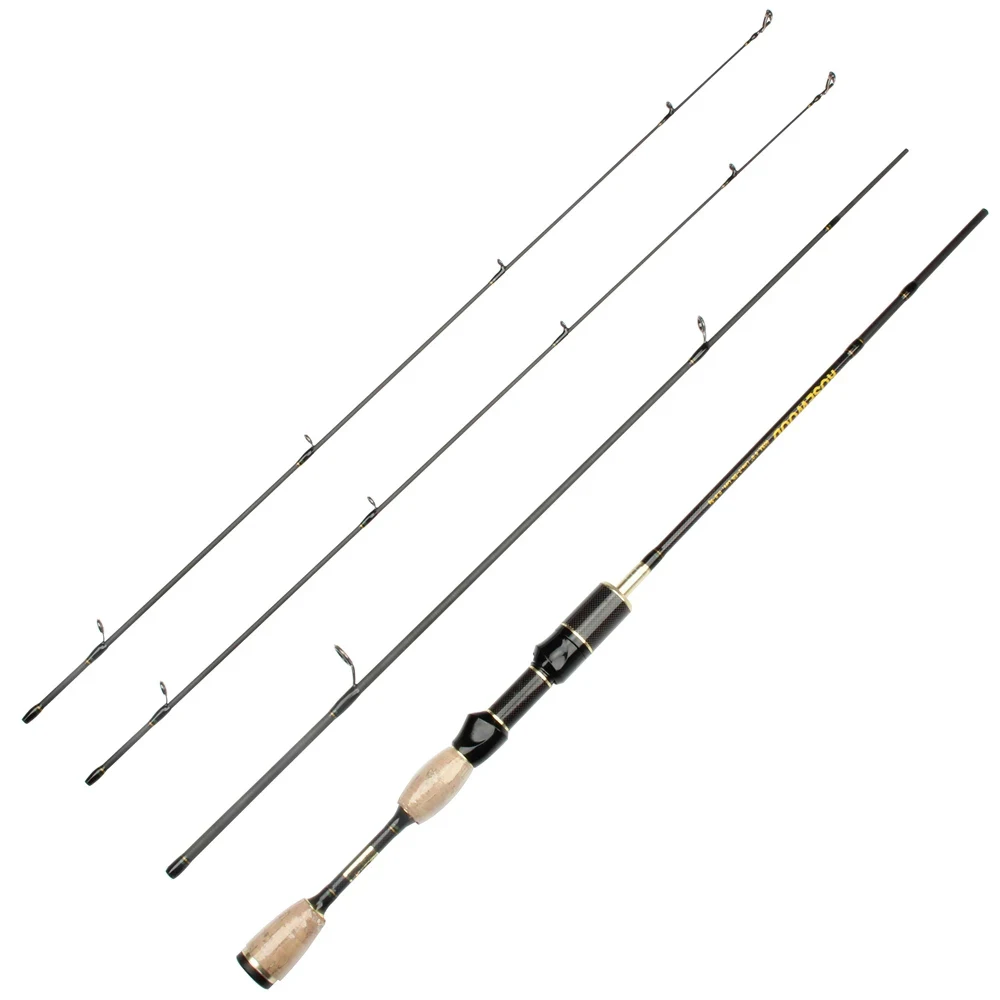 RoseWood 1.8m Outdoor Travel Lightweight Ultra Light Trout Rods 3 Sections Cork Handle Crappie Fishing Rod + One Extra Top