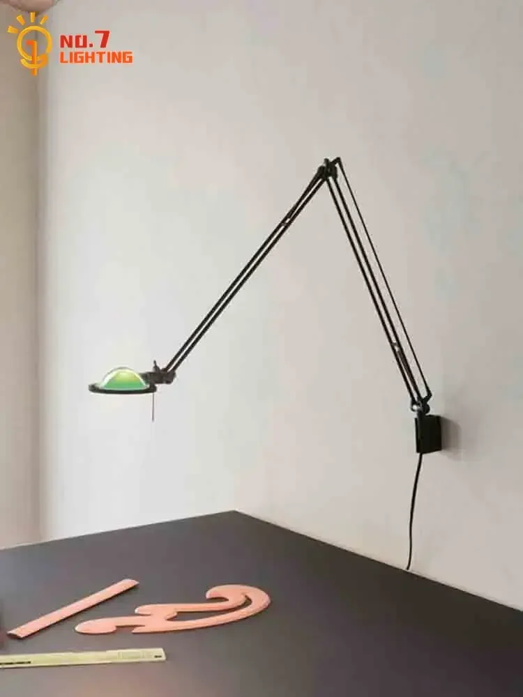 مصباح حائط بذراع هزازة ميكانيكية من Berenice ، نوردي ، مصمم من العصور الوسطى ، قابل للتعديل ، مثبت على الحائط ، دراسة استوديو ، قراءة بجانب السرير ، G4 #2