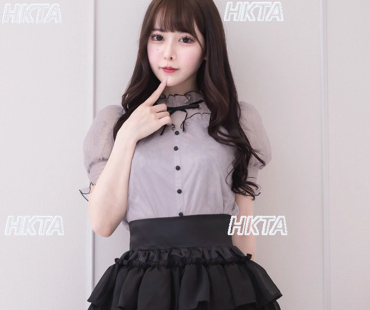 Style japonais doux et mignon été Tulle à volants bulle à manches courtes chemises femmes banlieue noir t-shirt haut pour dames