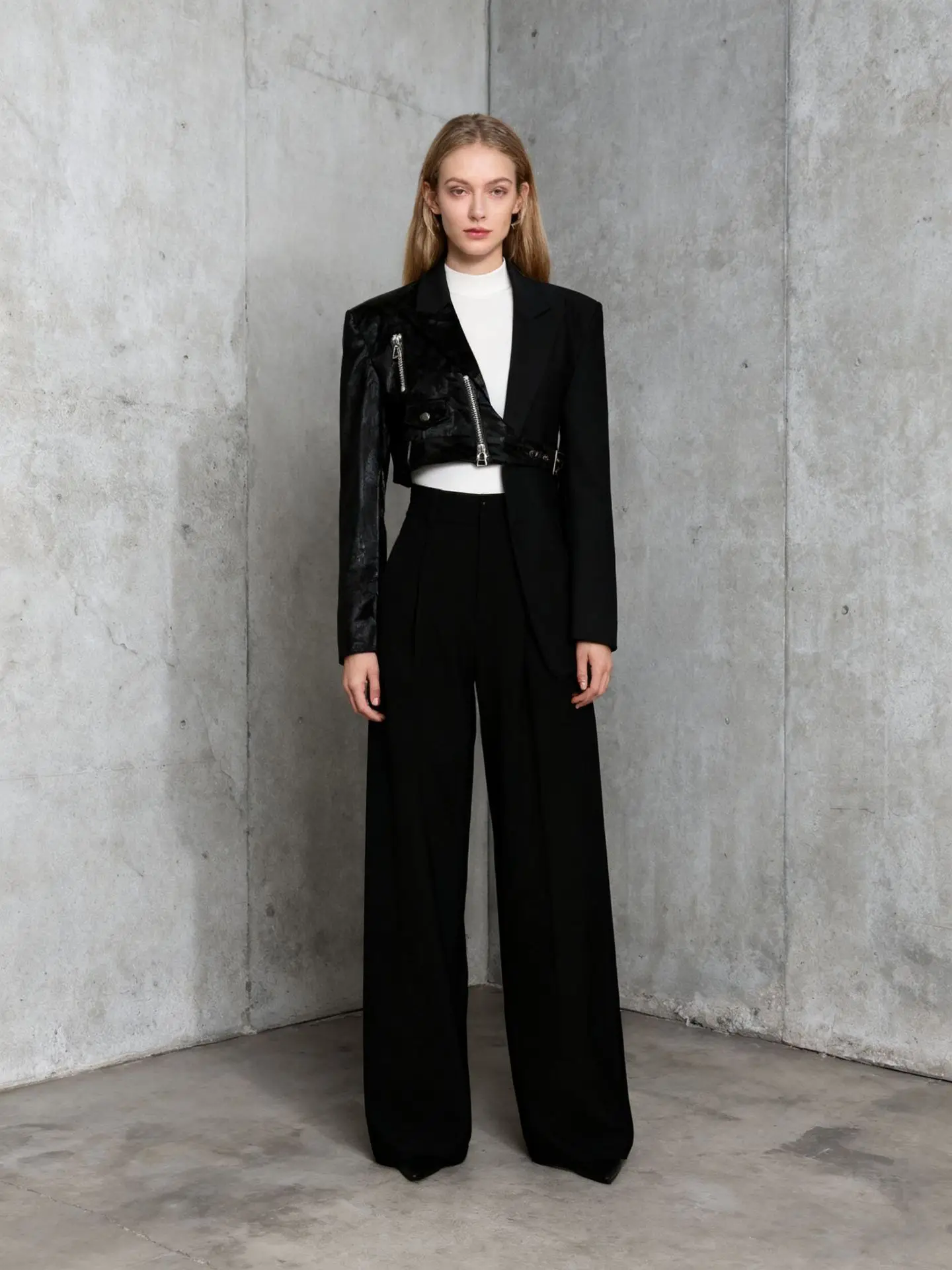 سترة نسائية على طراز OL بحاشية غير منتظمة وتصميم ملابس غير رسمية للتخسيس والخصر #2