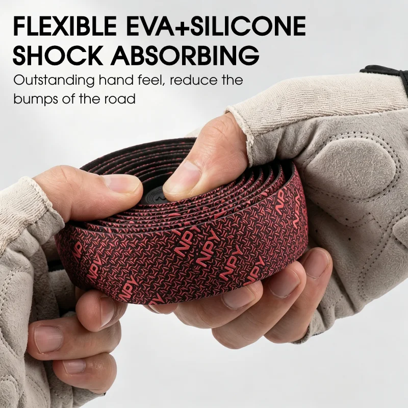 Silicone Road Bike Handlebar Tape Racing Bike Shock-absorbing Anti-slip Bicycle Handlebar Tape