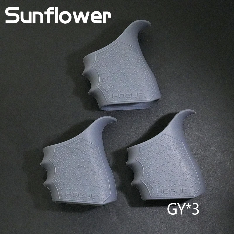 3Pcs Tactical Handgun Rubber Sleeve Universal Glock G17 G18 G19 Pistol Handle Non-Slip Grip Cover Hunting Shooting Accessory