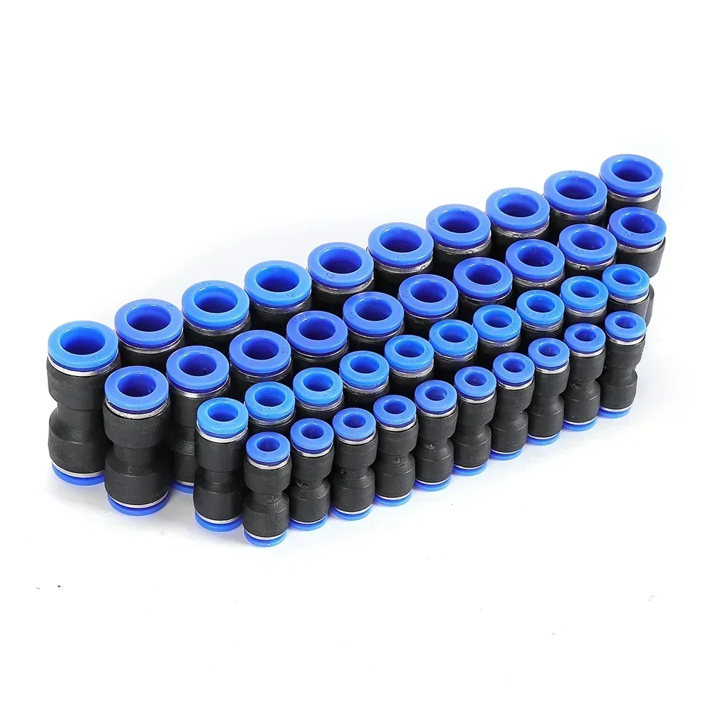 40pcs Connectors Straight Push Accessories Connect Fittings Hose Pneumatic Quick Release Air Line New Practical