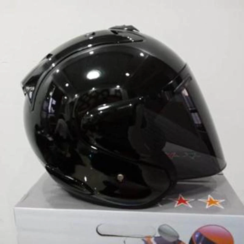 

Ram3 Bright Black Half Helmet Motorcycle Off-Road Summer Helmet Downhill Racing Mountain Cross Casco Capacete Men and Women