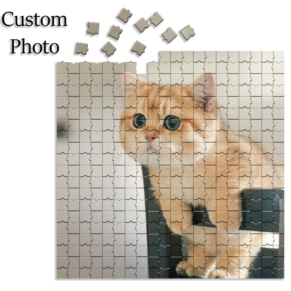 Custom photo,DIY Custom Pet Photo Puzzle,Personalized Dog/Cat Jigsaw Gift, high-resolution jigsaw