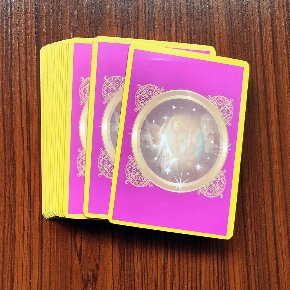 Gold edge. The Romance Angels Oracle Cards-A 44-Card Deck & English Guidebook English Prophet Prophecy Oracle Divination
