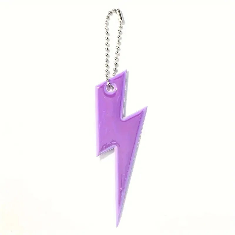 Reflective Keychains, Colorful Lightning Design