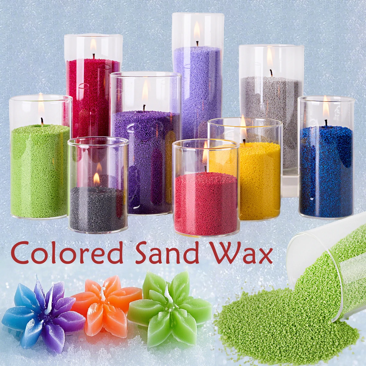50g Farben Sand Wachs Perle Kerze Eis Blume Wachs für Die Herstellung Von DIY Kerze Malerei Sand Tasse Handgemachte Kunst Handwerk liefert Großhandel