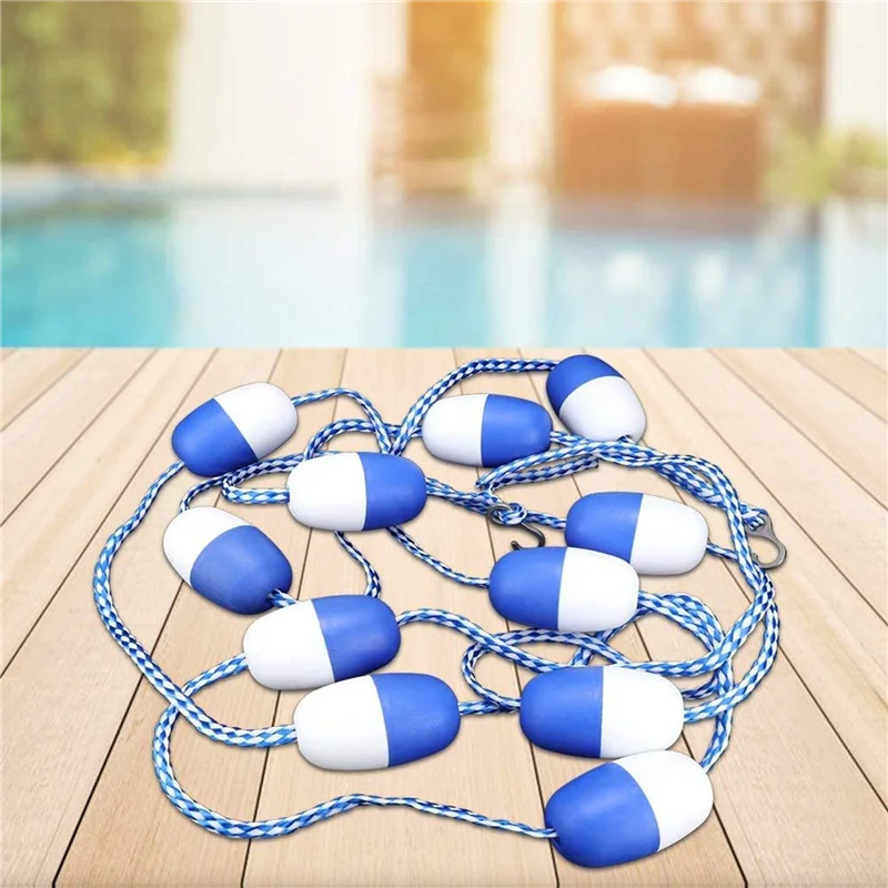 

【Limited Time Offer】4X 11 Balls Safety Float Line-5M Swimming Pool Safety Separation Rope Float Rope Lane Line Swimming Pool Equ
