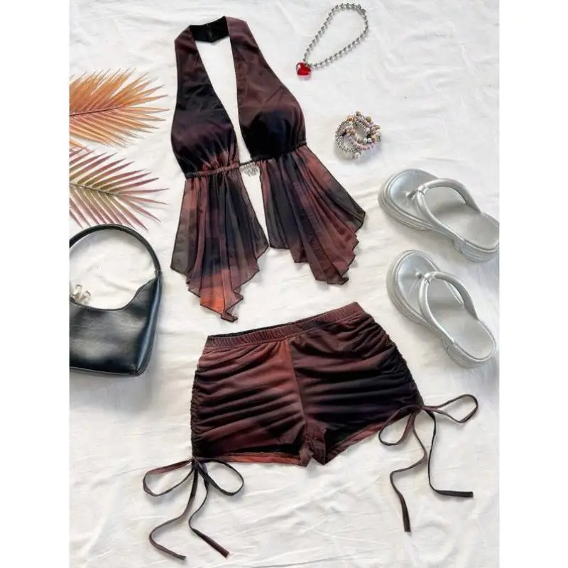 Nova chegada cross-border conjunto de duas peças roupas esportivas casuais para homem temporada de outono sete quartos comprimento sve sem marca