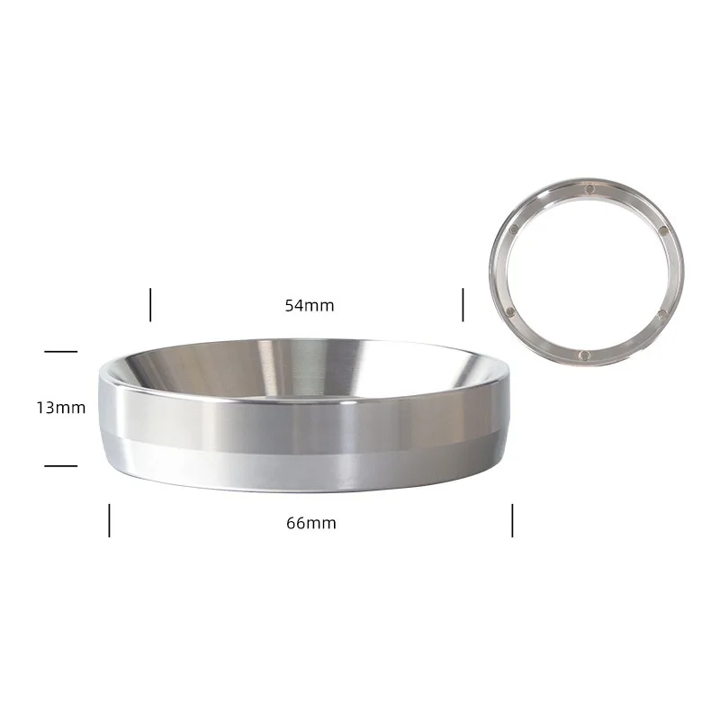 Stainless Steel Dosing Ring for Espresso Machine Portafilter to Support Precise Ground Allocation and Minimize Spillage Risk