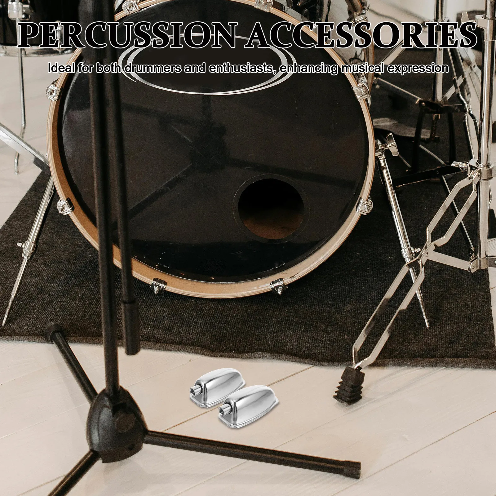 

5Pcs Snare Drum Lugs Triangular Chrome-Plated Metal Parts Drum Set Replacement Hardware Percussion Instrument Accessories