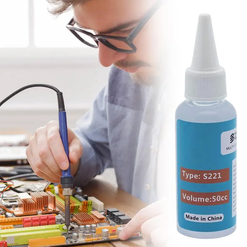 Welding Flux Liquid 50ml Metal Flux Liquid Agent Welder Accessories Electrical Solder Multifunctional Dropper For Copper Iron