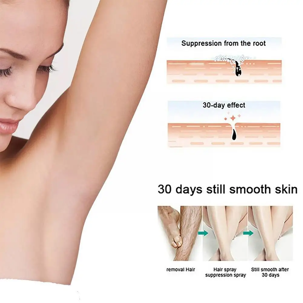 30ml Powerful Hair Removal Spray Super Natural Painless Permanent Hair Remover for Women Men Whole Body Depilatory Cream H7F0