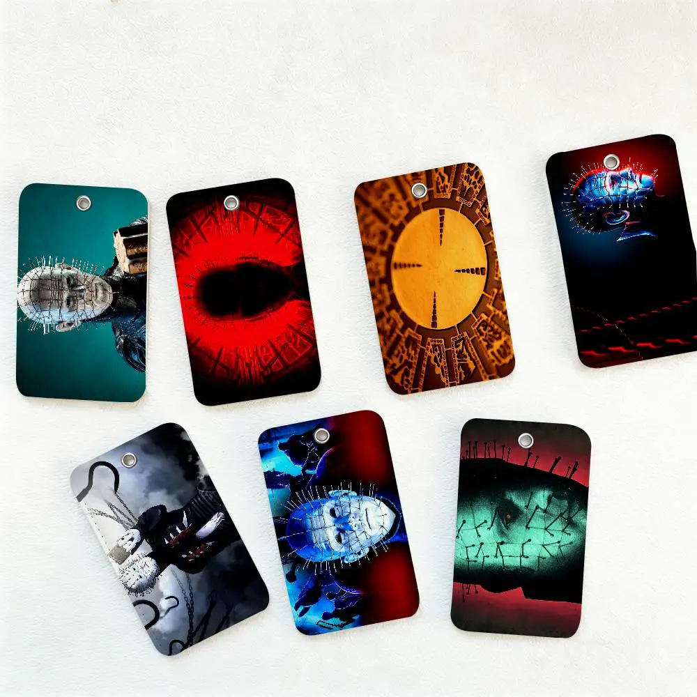 Classic H-hellraiser Movie PU Soft Leather Rectangular Key Card Holder Induction Elevator Protection Cover Youth Faion Accory