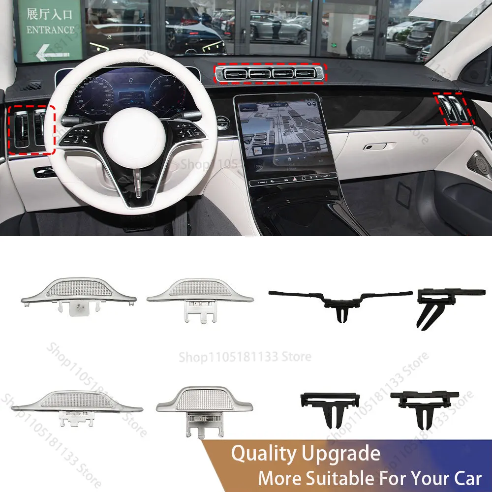 For Mercedes W223 Car Front  Rear Air Vent Grille Clip Trim Parts A/C Outlet Repair Kits For Benz S Class MAYBACH S350 S400 S480