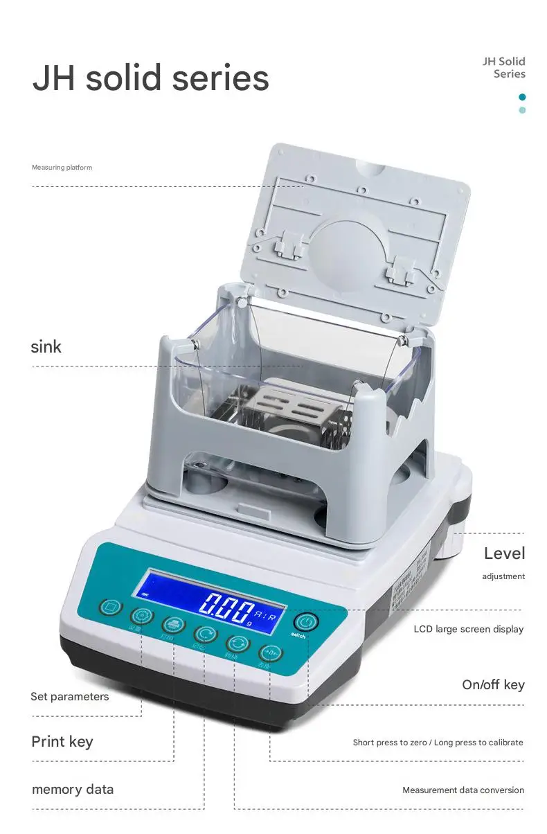 

&s Electronic Density Meter for Solids/Liquids/Powders Gold Purity Tester & Precious Metal Density Measurement