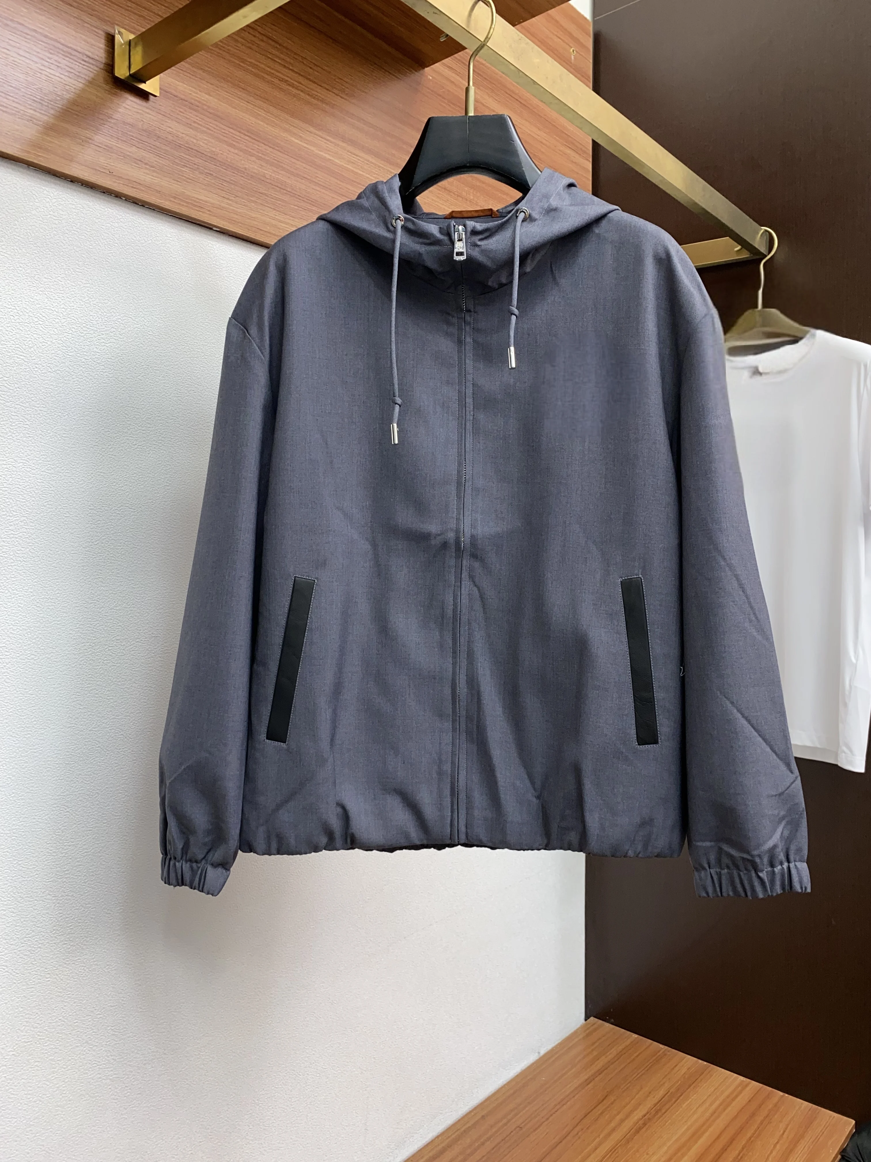 

Italian LP old money style 25 autumn and winter simple versatile hooded casual jacket