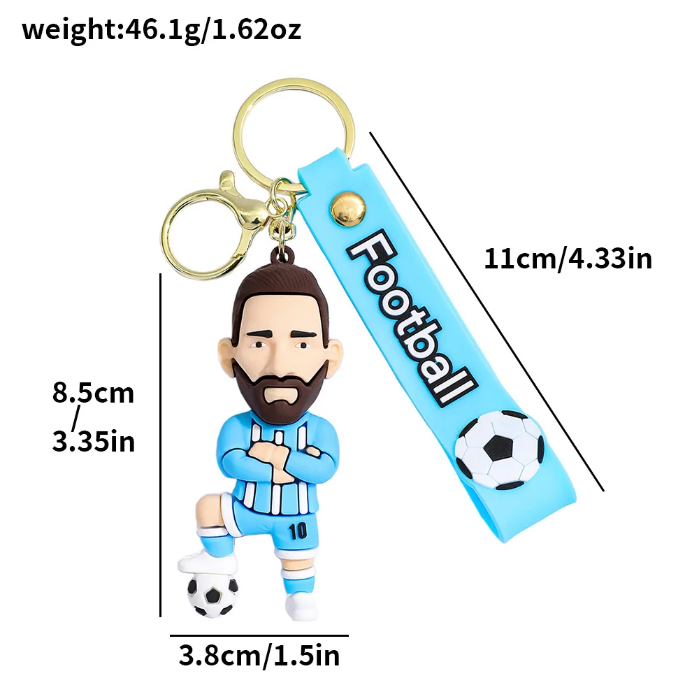 Fußballstar-Bild-Schlüsselanhänger, Fußballstar-Taschen-Dekor, Schlüsselring, Auto-Schlüsselzubehör, beliebt für Männer, Fans, Geschenk, Großhandelspreis – Detail 4