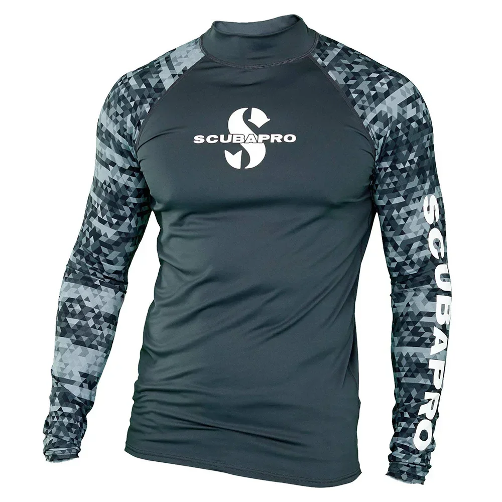 Herren Sommer Rash Guard Surf anzug UV Sonnenschutz Langarm Tauch anzüge Basic Skins Schwimmen enges Hemd Sport kleidung