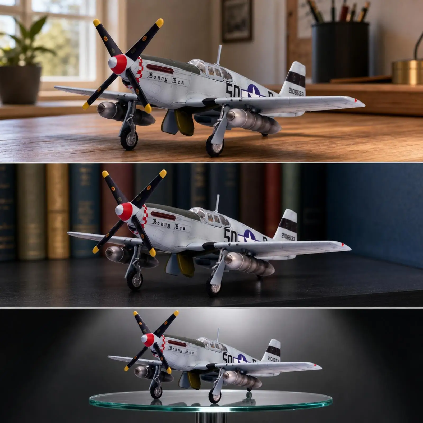 Alloy Scale Replica P-51B Fighter Model 1 72 Aviation Display Collectible Craft for Office Desk Decor