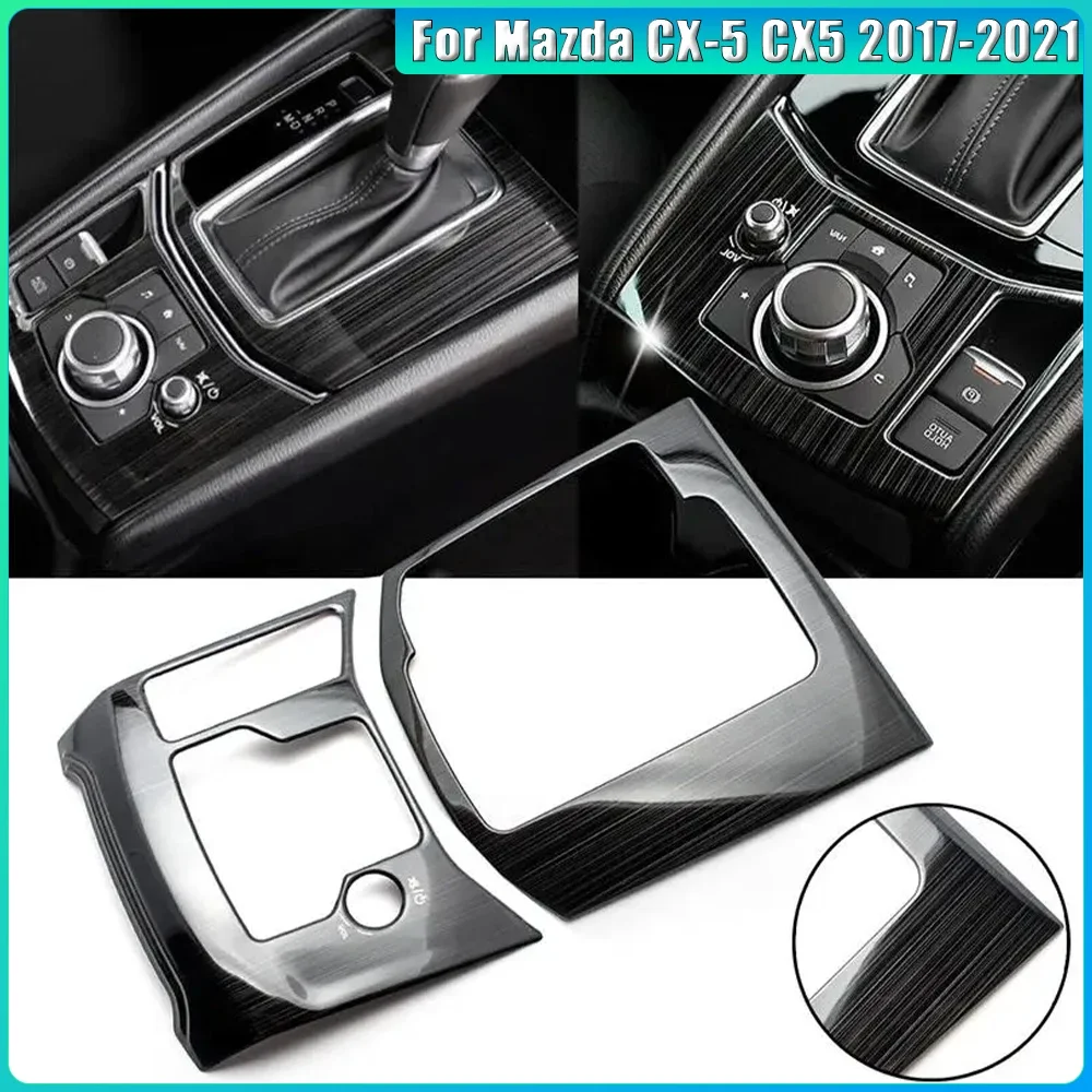 

LHD Carbon Fiber StyleCar Center Console Gear Shift Panel Cover Frame Sticker Trim for Mazda CX-5 CX5 2017 2018 2019 2020 2021