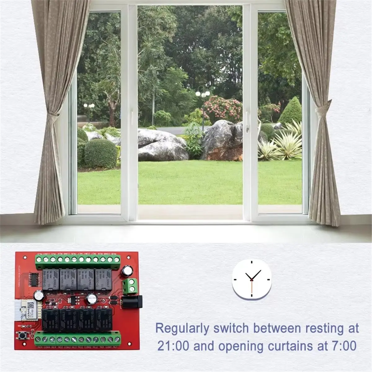 (AIMA) 8 Channels WiFi Switch Smart Switch Tuya APP 12V 24V 8CH Light Smart Home Automation WiFi Relay Module for Google Home A