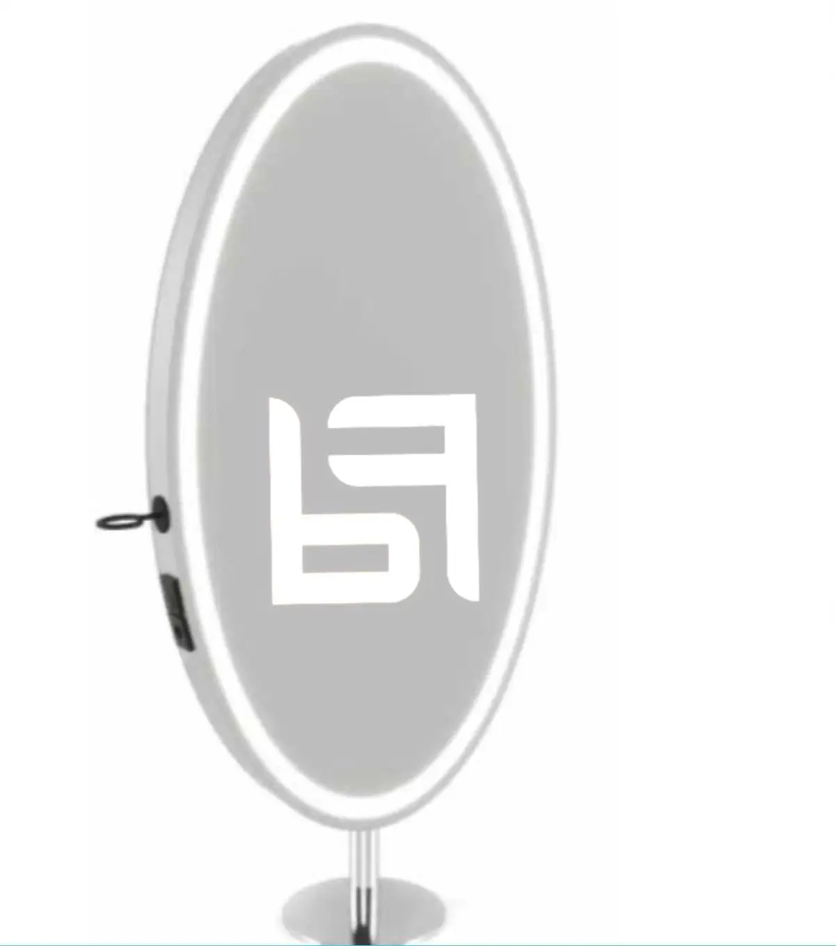 Einzigartiges Design, Beauty-Friseursalon, doppelseitiger Styling-Spiegel, goldener Rahmen, große Friseurstation mit LED-Licht