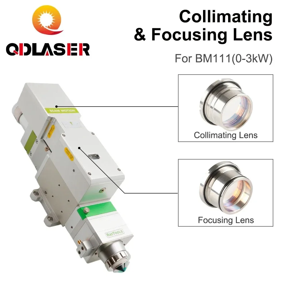 QDLASER D30 F100mm F125mm Collimating Focus Lens Assembly with Holder for Raytools BM111 3KW Fiber Laser Cutting Head