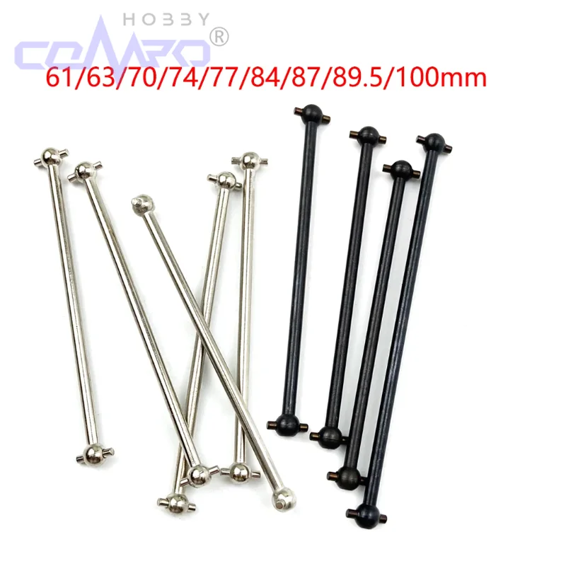 

2pcs Steel Metal Drive Shaft Dogbone Overall Length 61mm 63mm 70mm 77mm 84mm 87mm 89.5mm 100mm For HSP 1/10 RC Car Parts