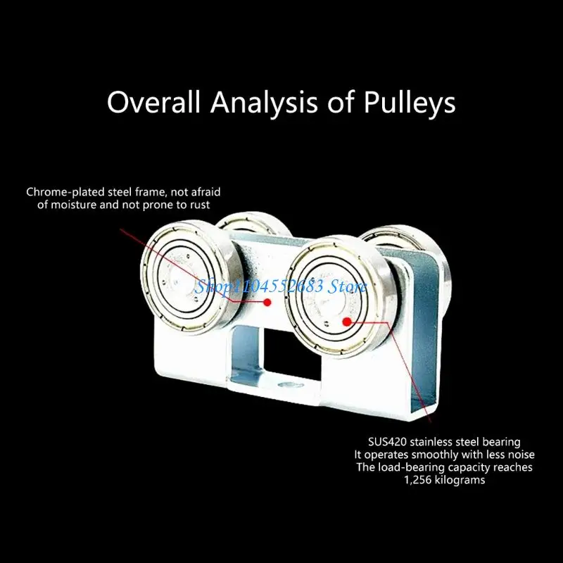 Y6GD Silents multiuso rolos rolos para 1 5/8 polegadas Capacidade carga do canal