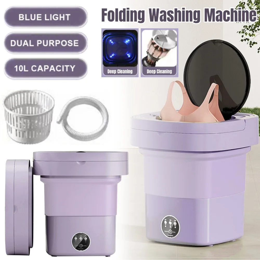 

Portable Small Folding Washing Machine Bucket for Clothes Socks Underwear Cleaning Washer Portable Small Travel Washing Machine