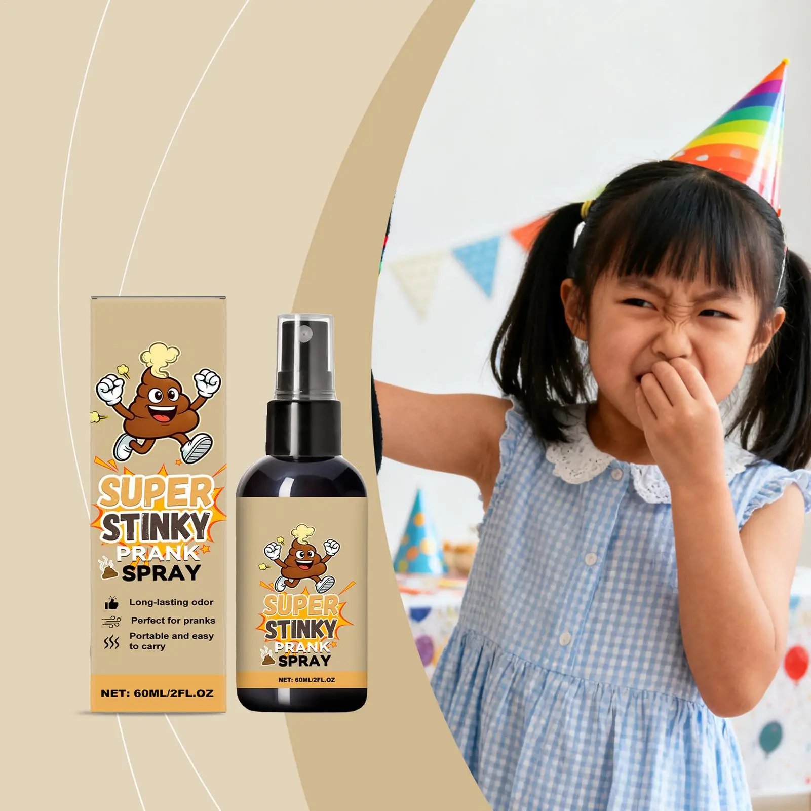 Stink Spray 60ml Liquid Stink Gag Prop Extra Strong Temporary Fart Spray for Kids Boys Girls Adults Party April Fool's Day