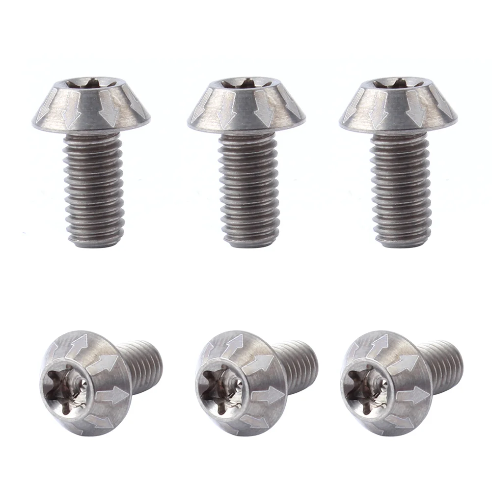 6 PCS Titanium Alloy Screws Bike Bolt Brake Screw Rotor Bolt Disc Brake Screws Disc Rotor Screw Motorcycle Parts