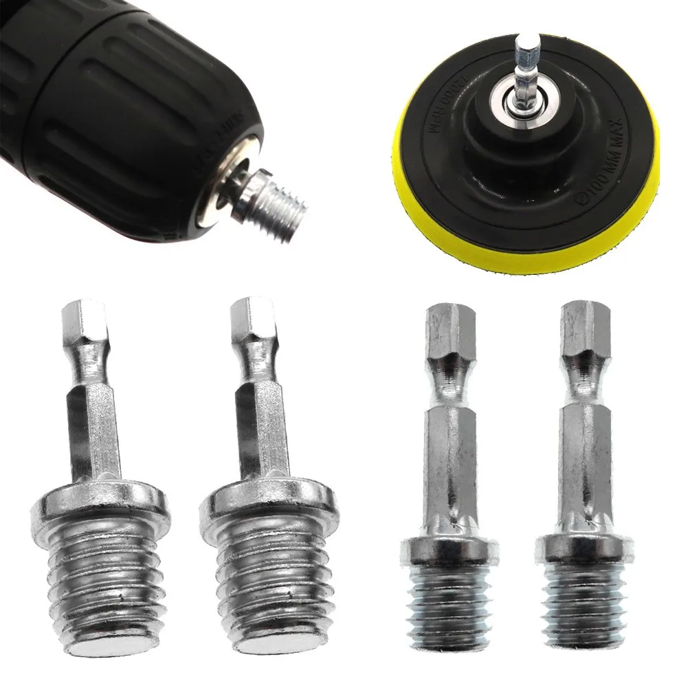 Rod Connecting Rod 4pcs Adapter Connect For Electric Drills Backing Pad M14/M10 To 6mm Duable Hot Sale Newest Practical