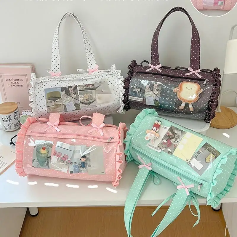 X5XA Itabag Shoulder Bags with Insert for Anime Display Cosplay Sweet Bows Underarm Bag Purse Bows Itabag Toted Bag Handbag