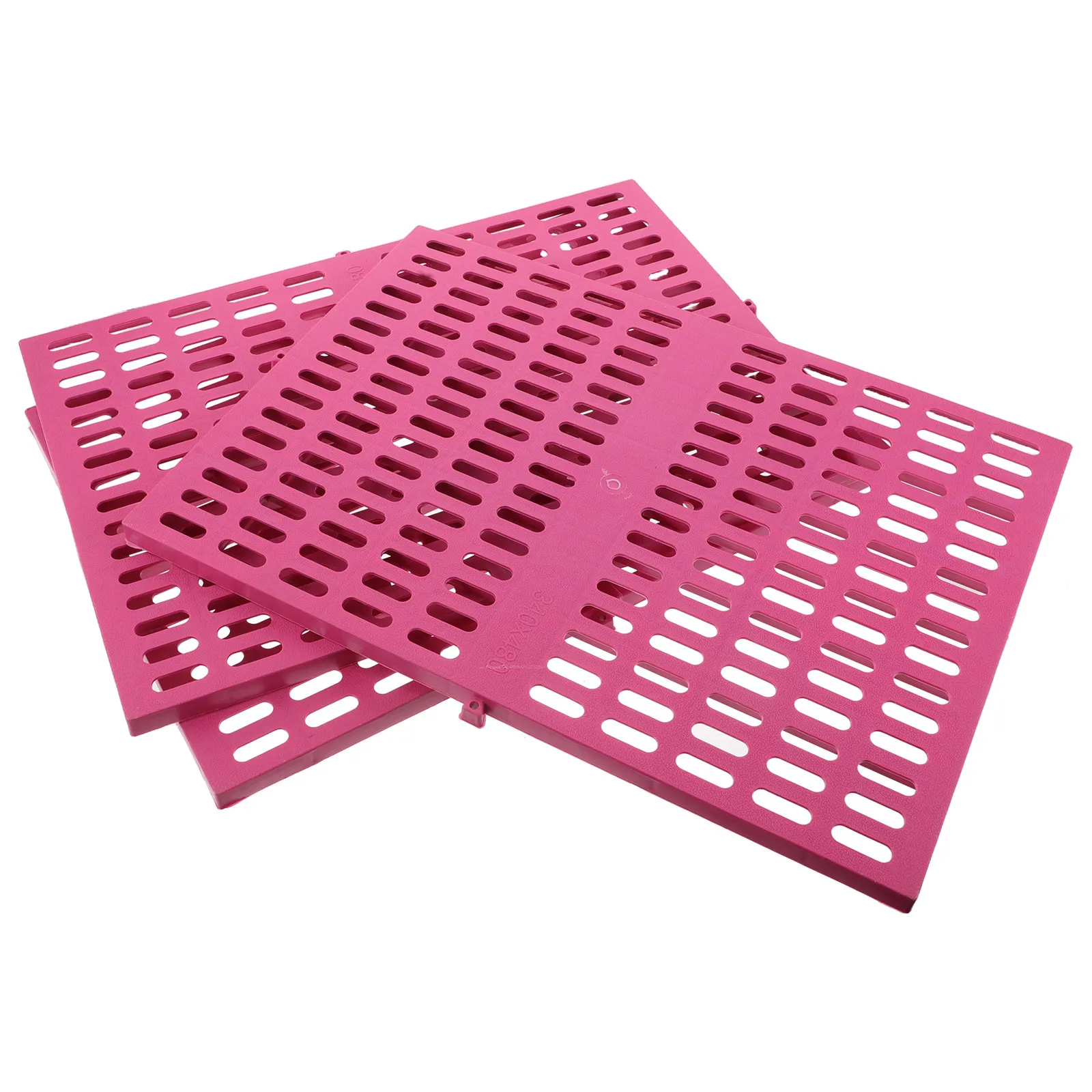 

3pcs Pet Cage 18.86X13.36X0.59 Inch Plastic Bunny Floor Mat Anti-Chew Reusable Ventilated Rest Pad For Rabbit Dog Guinea Pig