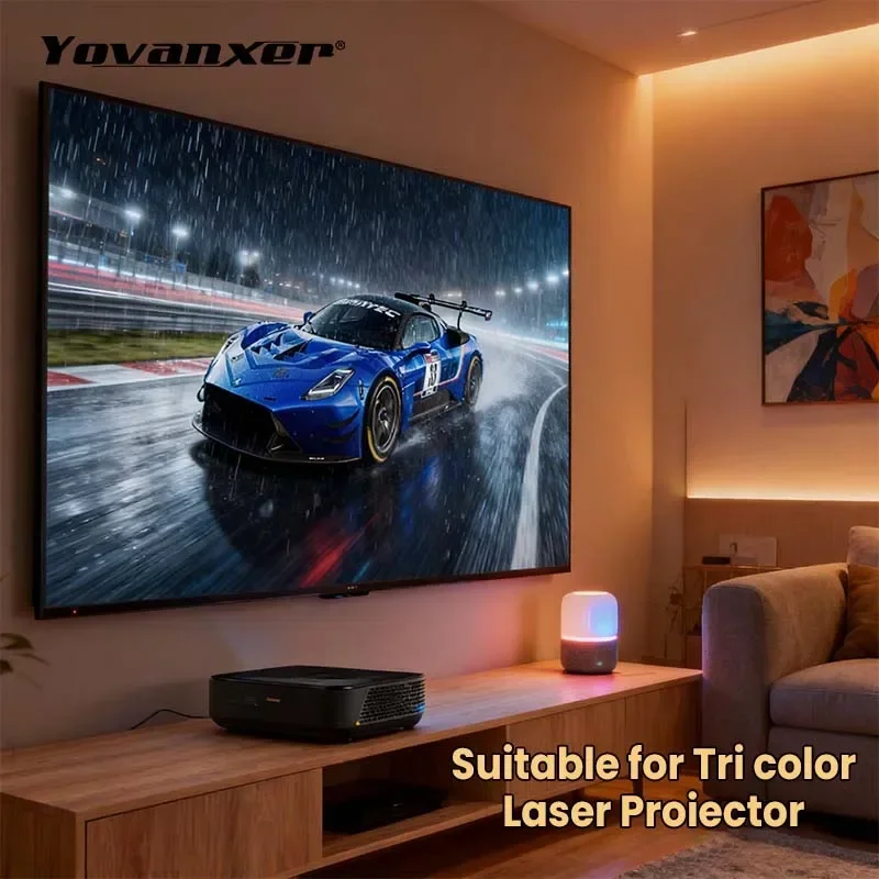 New Fresnel 5.0 Pro ALR UST Projection Screen Fixed Frame Ambient Light Rejecting for Tri Color Triple Laser Projector 8K 4K 3D
