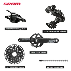 SRAM GX DH SRVES X01 CranksetGX DH X-ACTUATION TRIGGER SHIFTER GX DH 1X X-HORIZON™ REAR DERAILLEUR PG-720 CASSETTE PC-1110 CHAIN