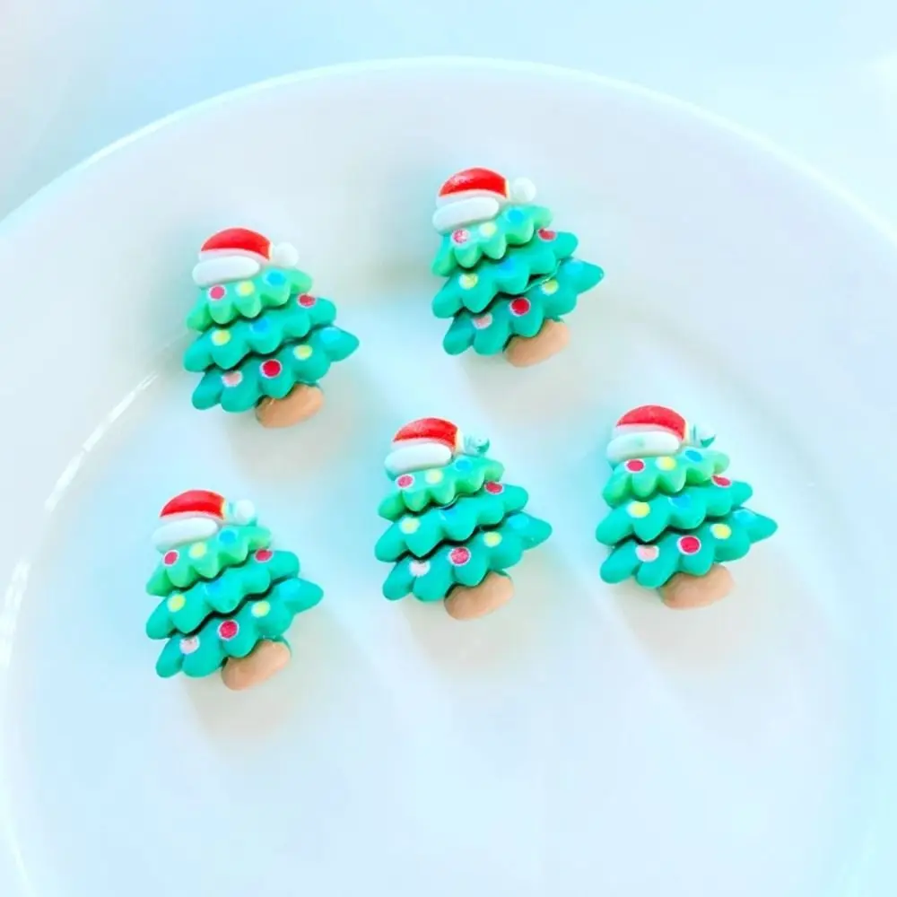 10Pcs Christmas Collection Resin Figurine Crafts Cartoon Scrapbook Christmas Decor Flatback Cabochon Ornament Jewelry Making