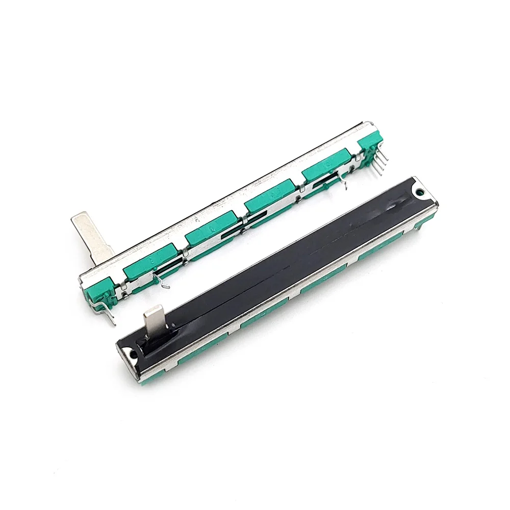 Potentiomètre à glissière droite, longueur de poignée 15mm, B10K, B20K, B50K, A10K, A20K, A50K, D10K, D50K, canal touristique, centre commercial 6 broches, Fader, 75mm, 1 pièce