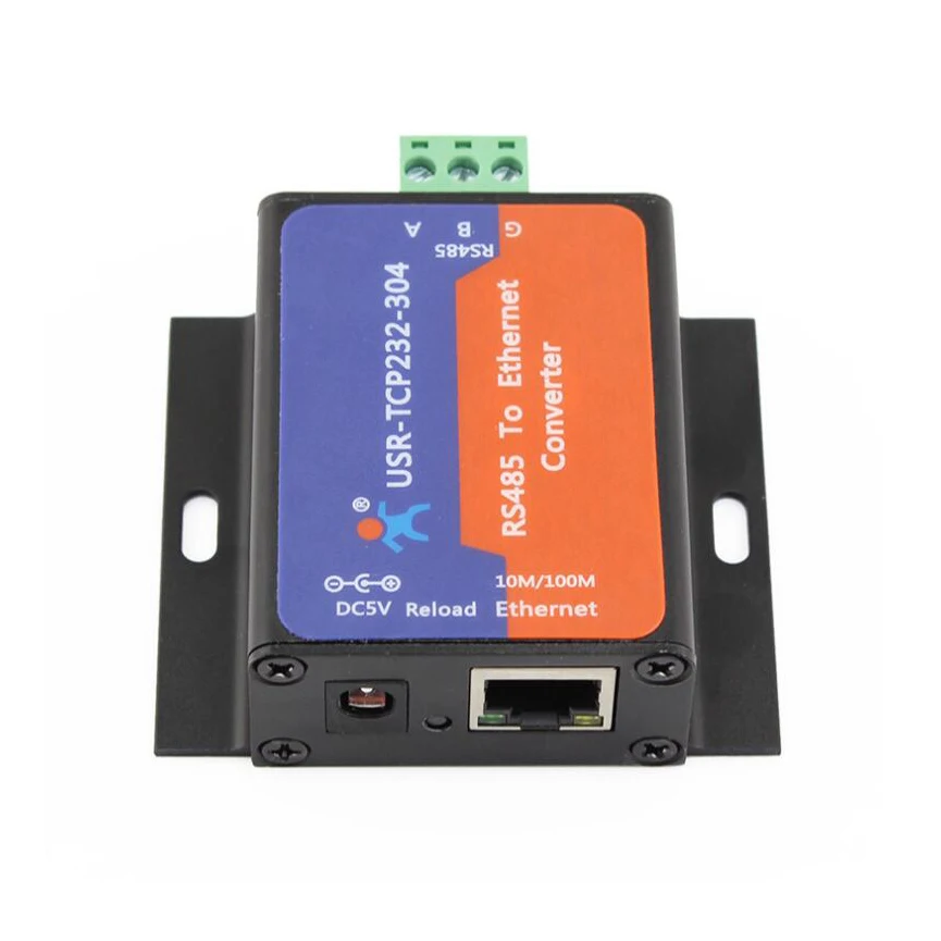 USR-TCP232-304 Serial Port RS485 To Ethernet Server Converter Support DHCP DNS For Industry Automation